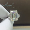 Silver 925 Original 20 Carat Brilliant Emerald Cut Diamond Test Past D Color Moissanite Engagement Ring for Women Fine Jewelry