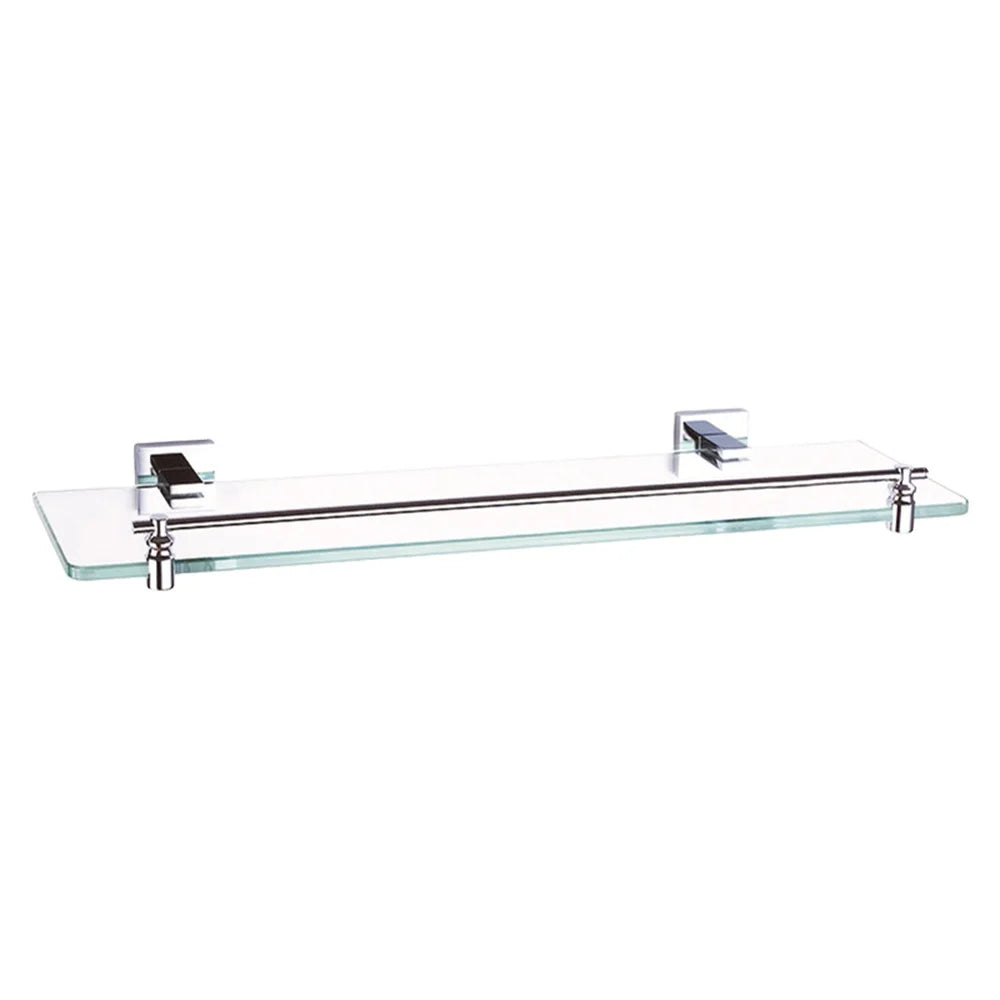 Modern Single Layer Glass Wall-Mounted and Corner Mounted Bathroom Shelf Factory Outlet Bathroom Accessories