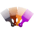 Free Custom Sublimation Plastic Colorful Wide Tooth Hair Pick Comb Afro Pick Comb for Men