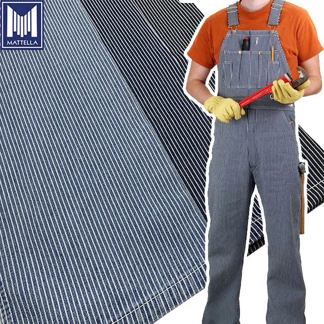 Medium Weight 100% Cotton Woven All Day Japanese Hickory Stripe Denim Jeans Fabric for Shoes Suppliers Manufacturer Foshan