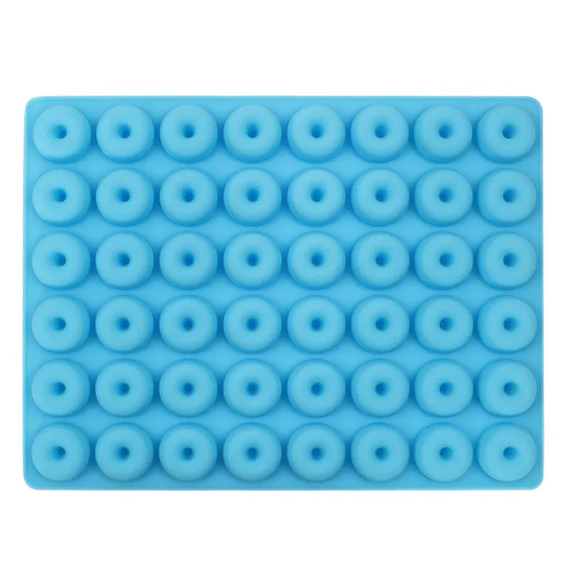 HY 48 Cavities Round Donuts Shape Silicone Mold Gummy Candy Chocolate Mold