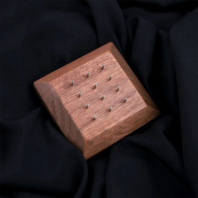 Walnut Wood 16G Body Piercing Jewelry Display Stand-Fashion Orthodox Engagement Wedding Party Gift
