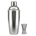 High Quality Cocktail Metal Shaker Bottle Kit Silver 750Ml Stainless Steel Cocktail Shaker