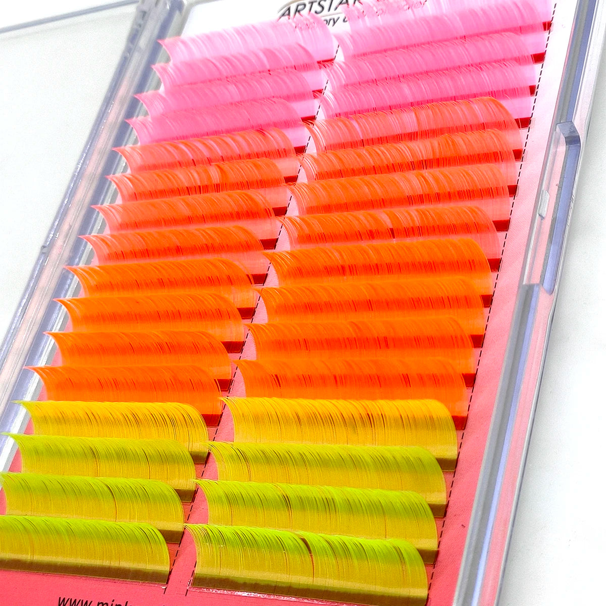 Wholesale Beautiful Color Individual COlor Eyelash Extensions Private Label Colored Eyelashes Box 12 Rows