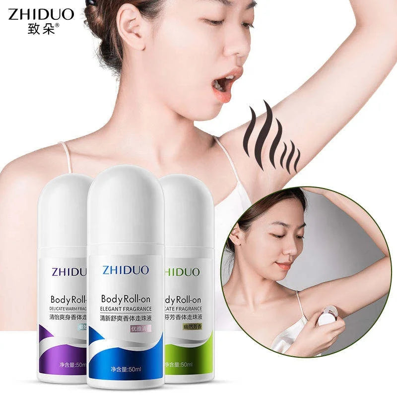 ZHIDUO OEM Private Label Deodorant Roll on Soft Roll on Skin Care Perfume Deodorant Natural Underarm Solid Deodorant Balm