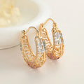 Ladies Earrings Drop Copper Alloy Zircon Gold Plated Earrings 18k Wholesale Fashion Jewelry for Women Laminated Gold Earrings