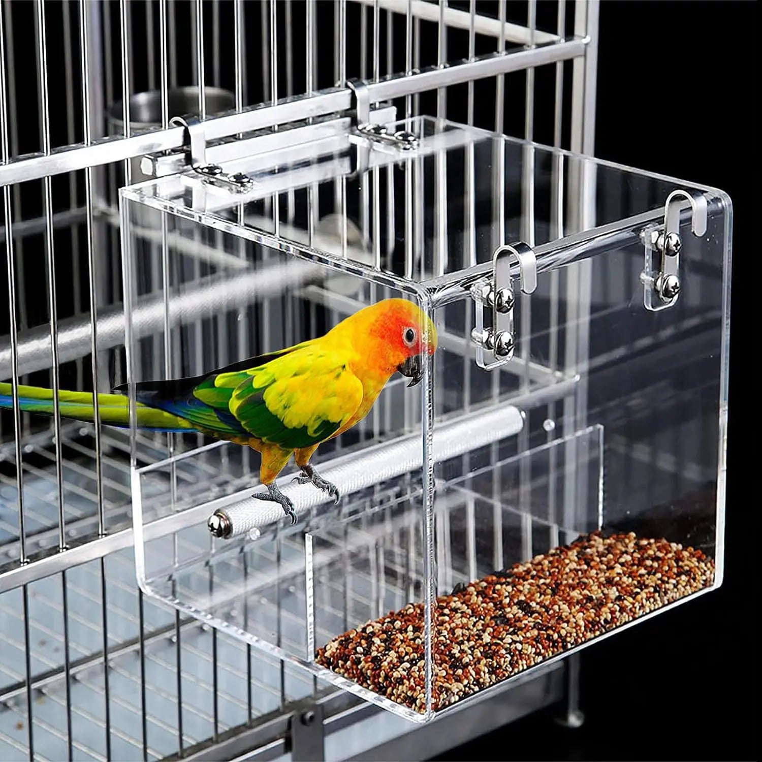 No Mess Bird Feeder for Cage Bird Feeder Automatic Bird Cage Feeder