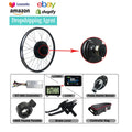 20-28 Inch 700C 48V 1500W Front Wheel Motor Brushless Hub Motor for Electric Bicycle Ebike Conversion Kit LCD Lithium Battery