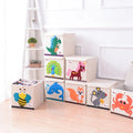 Large Cartoon Oxford Fabric Foldable Sundries Clothes Storage Organizer Kids Cube Toy Organizer Box Cube Cute Storage Toys