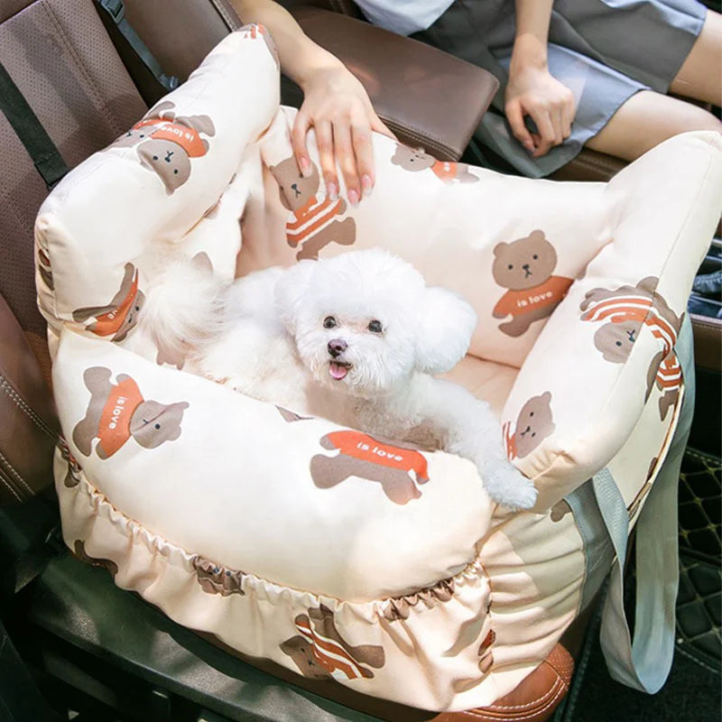 Multifunction Dog Car Seat Bag Outdoor Travel Portable Pet Dog Car Seat Booster Bag Waterproof Cotton Pet Carrier Relaxing Bed