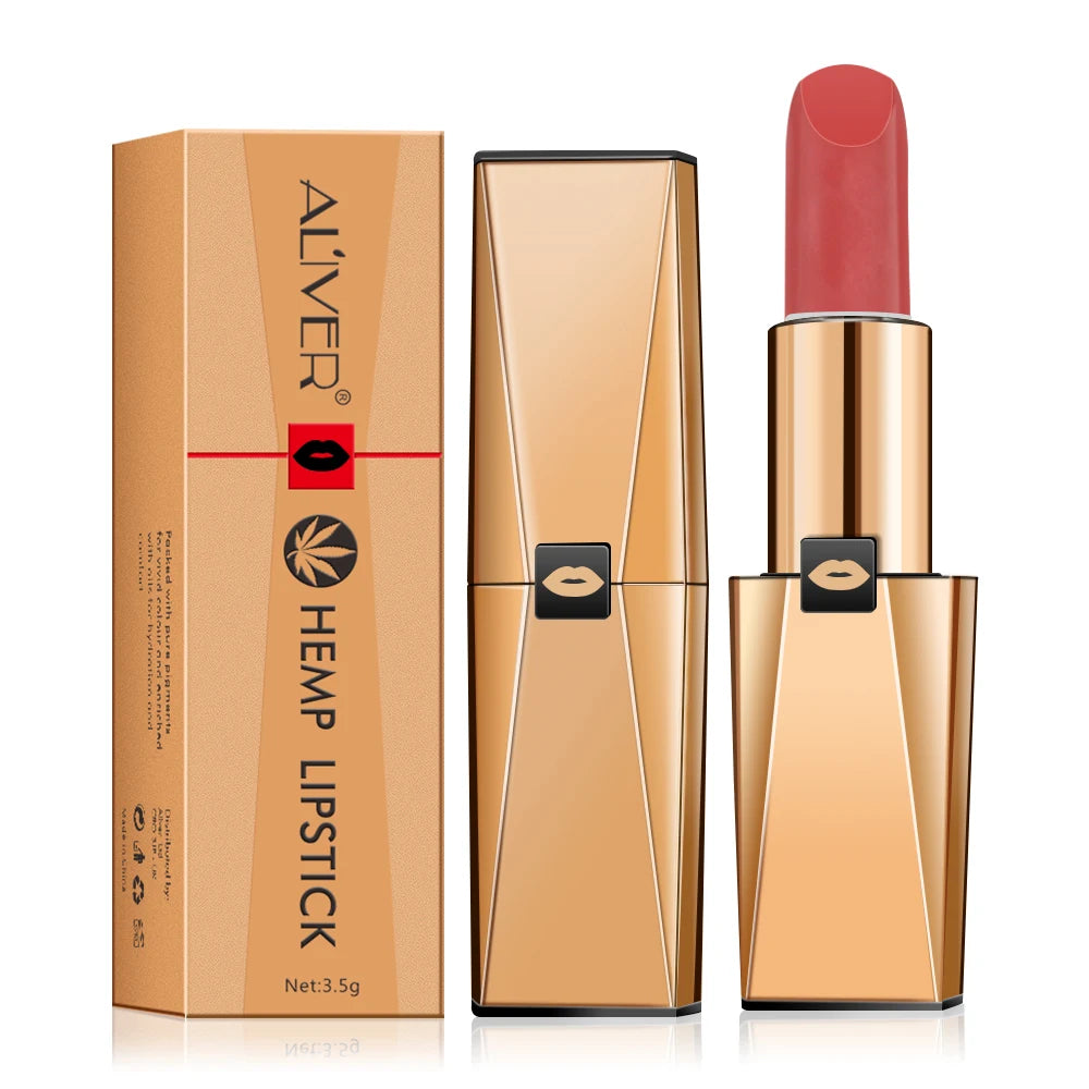 ALIVER Natural Hemp Oil Lipstick Color Private Label Long-Lasting Non-Stick Cup Matt Lipstick Set