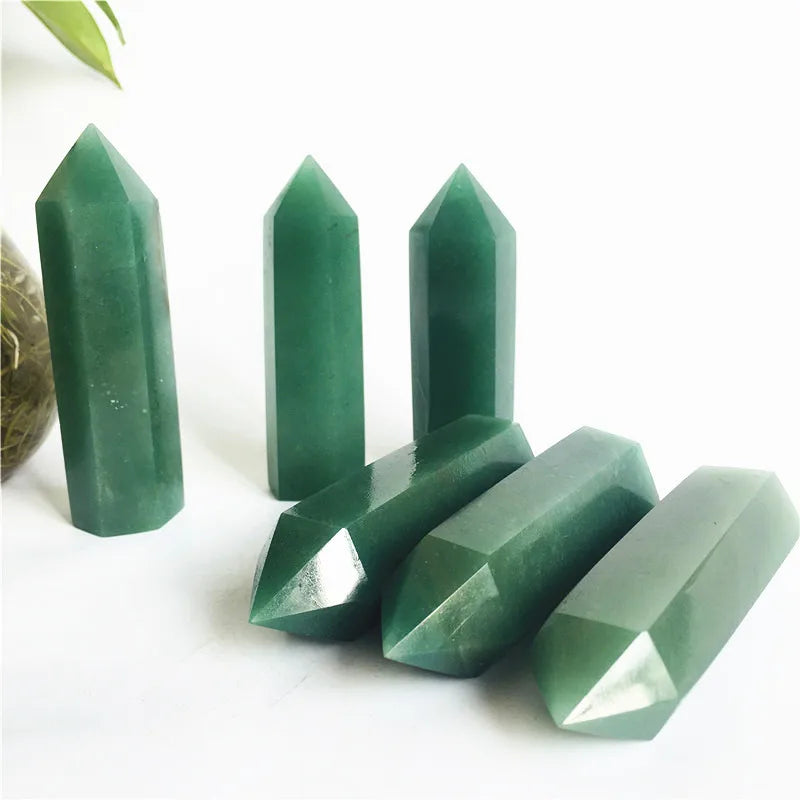 Wholesale Natural Crystal Green Aventurine Stone Obelisk Point Tower for Healing