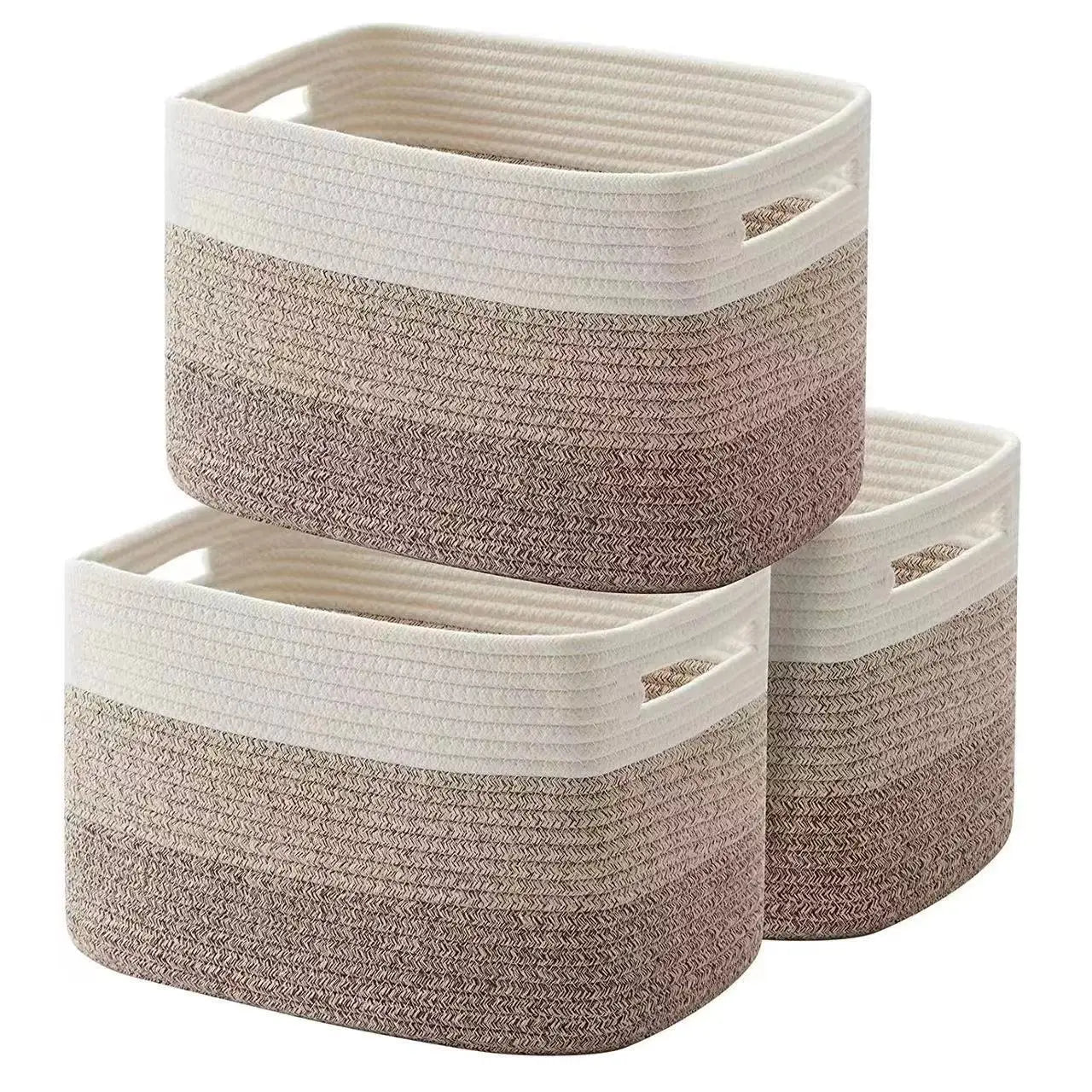 Large Natural Cotton Rope Basket Woven Storage Basket for Blanket Toys Pillow Basket