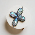 PM35636 Soldered Jewelry Glass Crystal Cross Crucifix Shape Pendant Charm Gunblack Gunmetal Plated Romantic Accessories