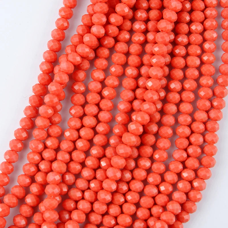 Hot Selling 6mm  Rondelle Shape Crystal Crystal Beads for Dress   Faceted Spacer Beads for Jewelry Making