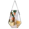 Jinn Home Simple and Modern Design Decorative  Coffin Shape Wall Hanging Mirror With Black Frame