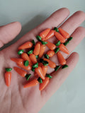 Resin Easter 3D Carrot Flatback Figurines Cabochon Scrapbook DIY Hair Bow Hairpin Embellishments Accessories Crafts