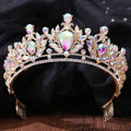 Miallo Baroque Colorful Rhinestone Luxury Crowns Wedding Hair Accessories Bridal Princess Queen Tiaras Hair Comb