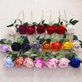 Velvet Rose Artificial Flower Decorative Wedding Flower Silk Real Touch Rose Velvet