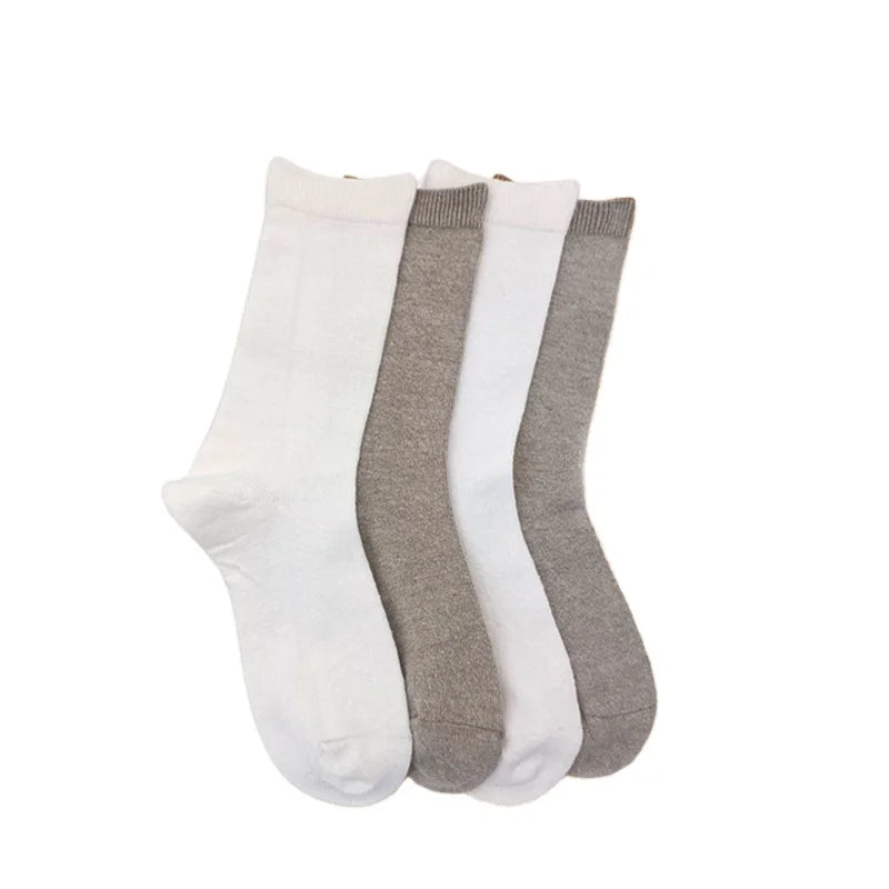 All Seasons Quarter Hemp Socks 1 Pair Natural White Black Solid Color Crew Socks 100% Hemp Yarn