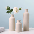 Handmade Modern Farmhouse Ceramic Three Vase Set Crackle Glaze Tabletop Vase Home Wedding Decor L Size S/M/L