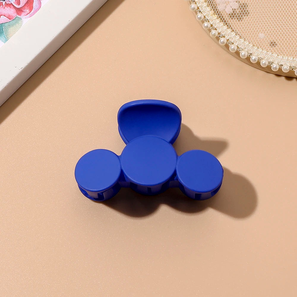 2022 New Blue Color Plastic Hair Claw Clips Different Style Jaw Clip for Girls