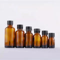 Refillable Transparency Amber 5ml 10ml 15ml 20ml 30ml 50ml Boston Body Beard Essential Oil Glass Bottles With Black Brush Cap