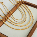 Chic Minimalist Waterproof Melon Seed Chain Mix Color Choker Necklace Non Tarnish Stainless Steel Gold Plated Necklace Jewlery