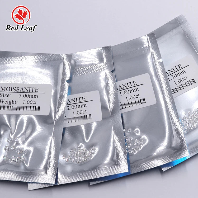 Redleaf Moissanite Small Size VVS1 Full White DEF Round 1000/pcs Pack Moissanite Color