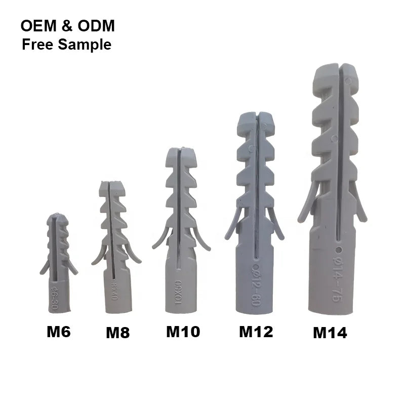 YIFANG 8.0*40mm PE Plastic Self Drilling Anchor with TiCN Finish High Load Capacity Wall Plug