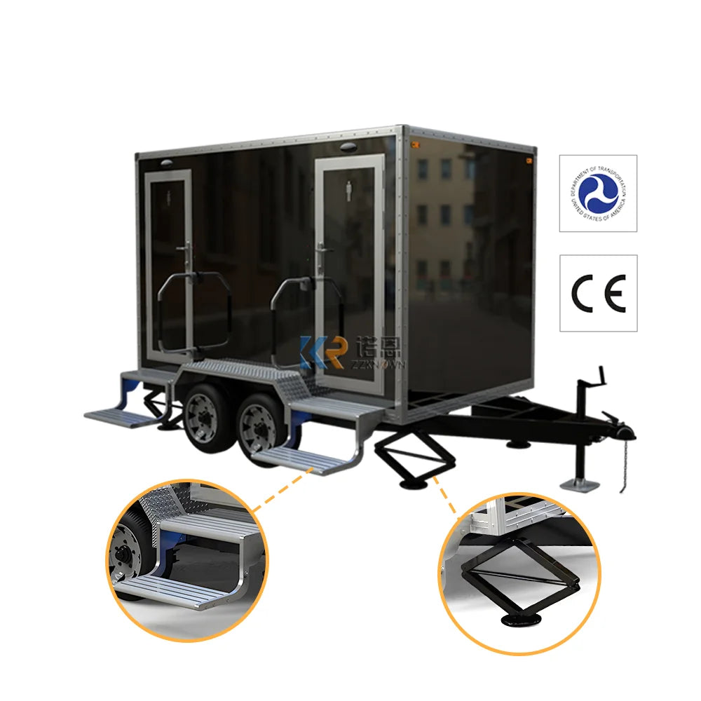 2025 Unilateral Folding Pedal RV Camper Shower Toilet Hot Sale Outdoor Portable Chemical Toilets to Chilean Standard for Parks