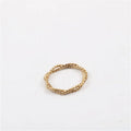 High End Tarnish Free PVD Gold Plated Twisted Chain Stainless Steel Rings Trendy Gold Jewelry MegaBDM