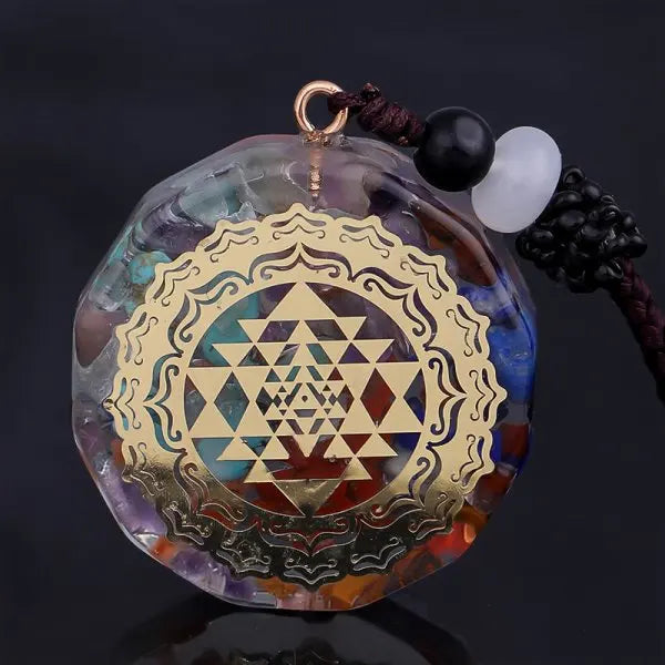 Newest Orgonite Chakela Meditation Chakra Crystal Natural Stone Personalized Pendant Chakra Necklace