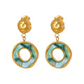 Fashion Statement Designer Vintage Acrylic Resin Rhinestone Long Drop Earrings for Women Jewelry