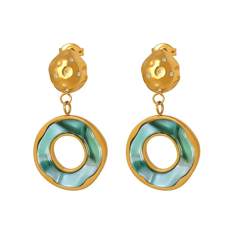 Fashion Statement Designer Vintage Acrylic Resin Rhinestone Long Drop Earrings for Women Jewelry