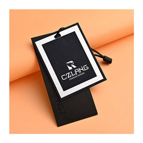 Best Selling Low MOQ Custom Clothing hang Tag and Paper Printing Garment Black Cardboard hang Tags Custom Clothing hang Tag