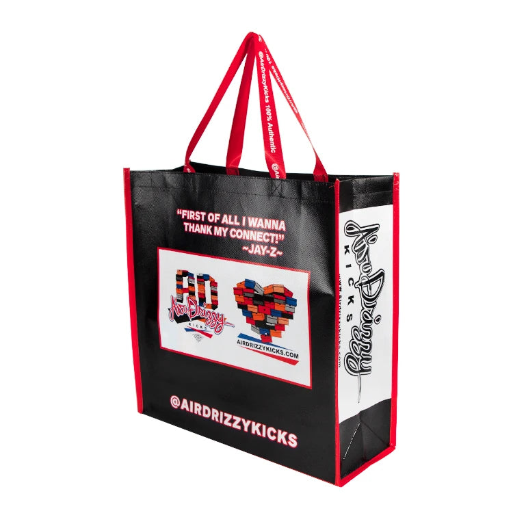 Colorful Webbing Handle Custom Glossy Laminated Non Woven Laminate Reusable Shopping Bags