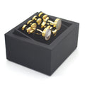 Wholesale Plastic Rotating Flip Over Cufflinks and Studs Set Box for Jewelry Storage