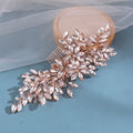 Fashion Delicacy Styling Hair Accessories Photo Trip Pan Hair Pearl Rhinester Braided Bride Hair Combs