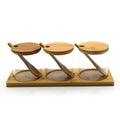 Wholesale Kitchen Glass Spice Jar Glass Container Storage Jars With Bamboo Lid