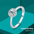 Luxury Original 925 Sterling Silver Flower Gra Certified  Diamond Moissanite Halo Rings for Women Engagement Fine Jewelry