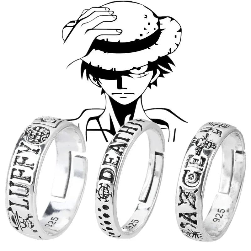Anime Cosplay Accessories Jewelry Luffy Zoro Adjustable Ring