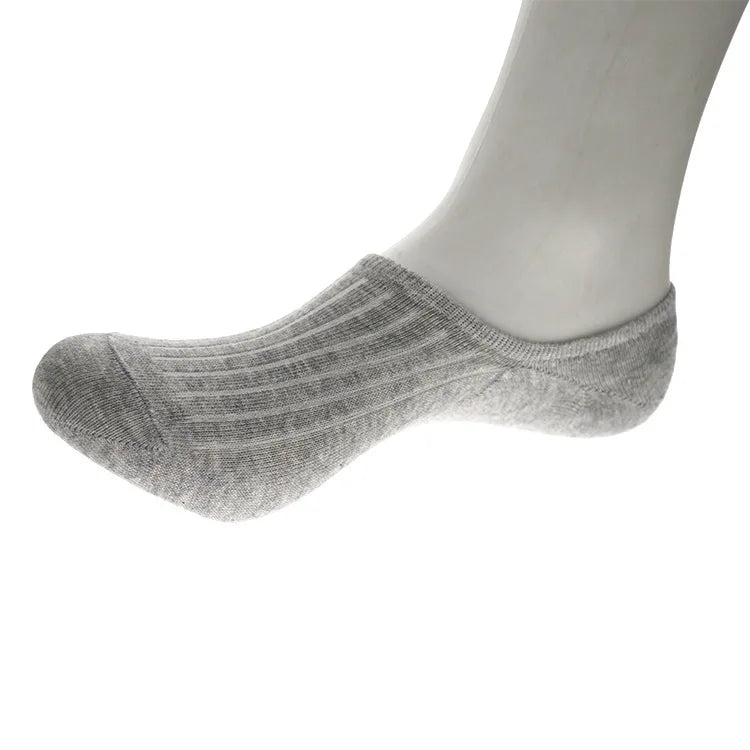 Low Cut Breathable No Smell Women Men Silver Socks Summer Solid Color No Show Socks