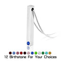 Custom Stainless Steel Bar Birthstone Necklace Long Pendant Trendy Style for Women and Men's Anniversary Gift