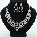 WN323 Hot Sale Fashion Bridal Jewelry Set Women Crystal Necklace Earrings Set Wedding Jewelry Set