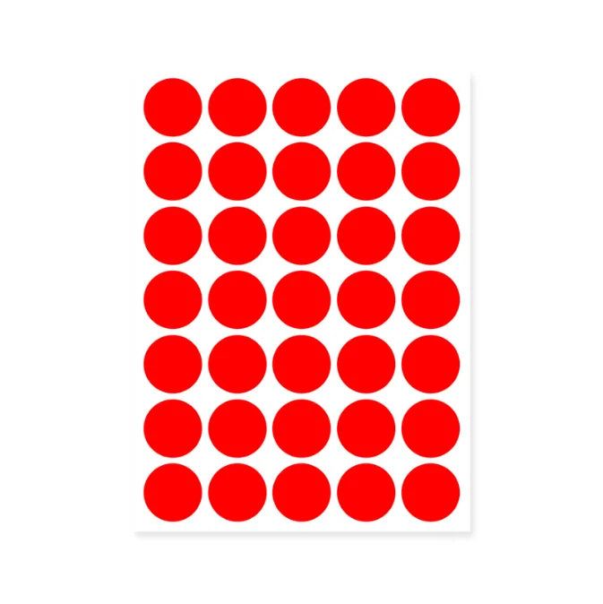 A5 Color Polka Dot Labels Waterproof Handwritten Blank Storage Classification Self-adhesive Stickers Grocery Vinyl/PVC Promotion