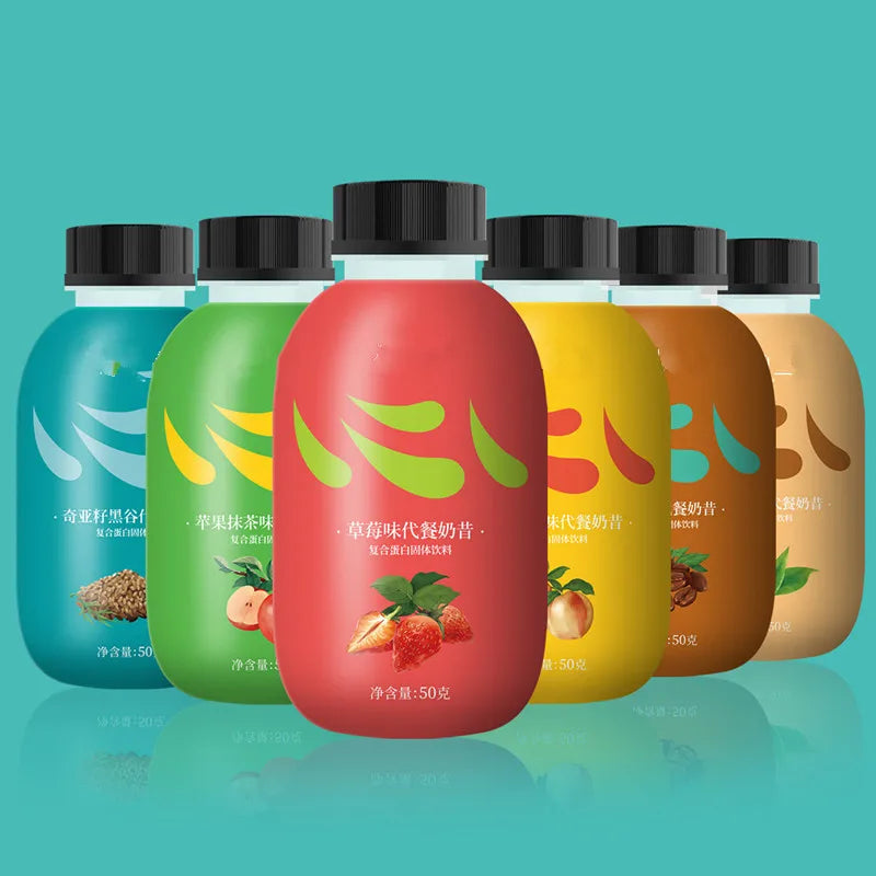 Food Grade 50ml 100ml 200ml Plastic Low Fat Meal Shake Yogurt Bottles