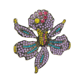 MT01070343 Fashion Retro Flower Brooch Women Customized Crystal Brooch European and American Jewelry Wholesale