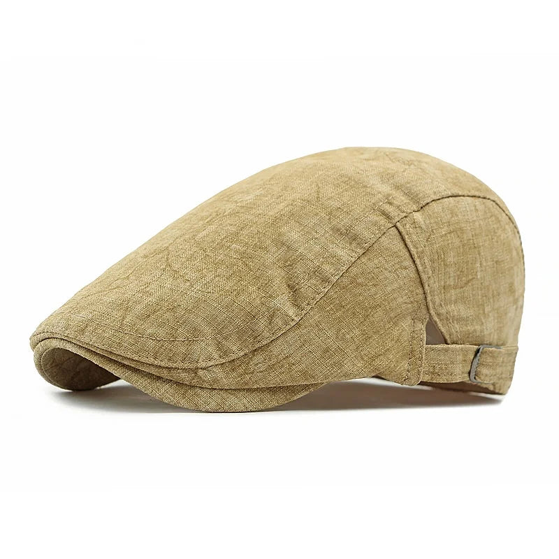 New Vintage Cotton Linen Ivy Hat Men British Spring Summer Ivy Hat