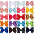4.13 Inch Kids Hair Accessories Solid Grosgrain Hairpins with Big Colorful Bow and Clip Sweet Boutique Style Hairclips